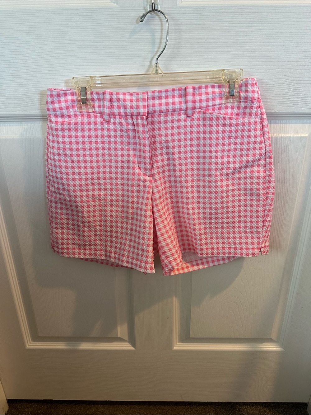 Pink Gingham Tailored Women’s Bermuda Shorts